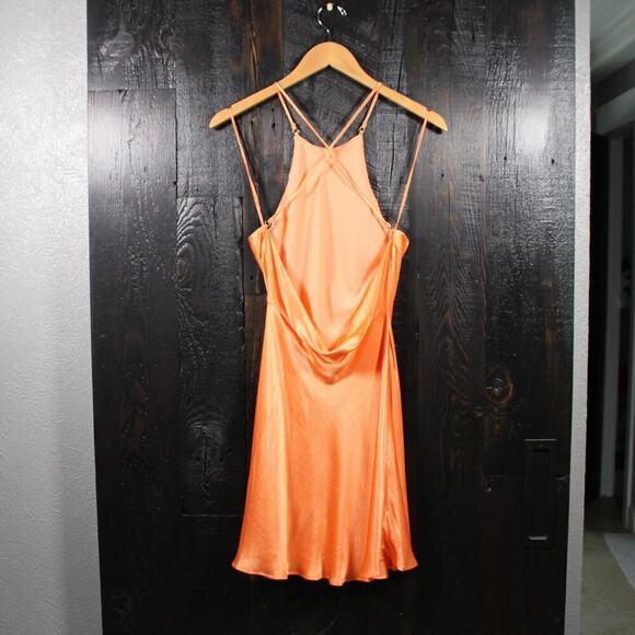 BEC & BRIDGE Annika Silky Slinky Sexy Open Low Back Strappy Mini Dress 4 New - Picture 4 of 13